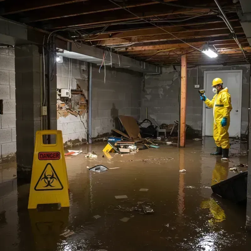 Flooded Basement Electrical Hazard in Lincoln County, KY Property