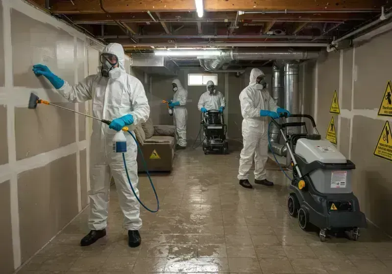 Basement Moisture Removal and Structural Drying process in Lincoln County, KY